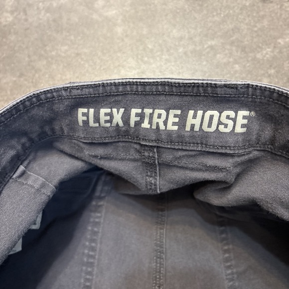 Duluth Trading Pant Mens 35 GrayBlue Flex Fire Hose Utility Workwear Cargo 35x34 - Picture 3 of 12